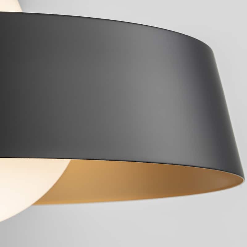 1-Light Modern Brushed Gold Dome Frosted Opal Glass Globe Bubble Pendant Light For Kitchen Island