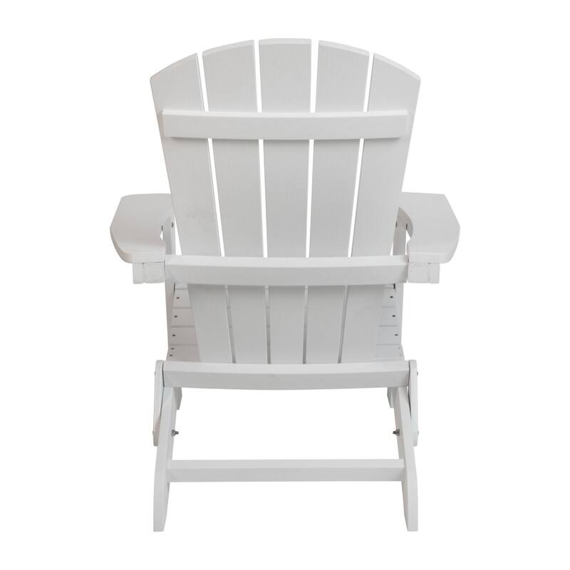 All-Weather Poly Resin Folding Adirondack Chair - Patio Chair