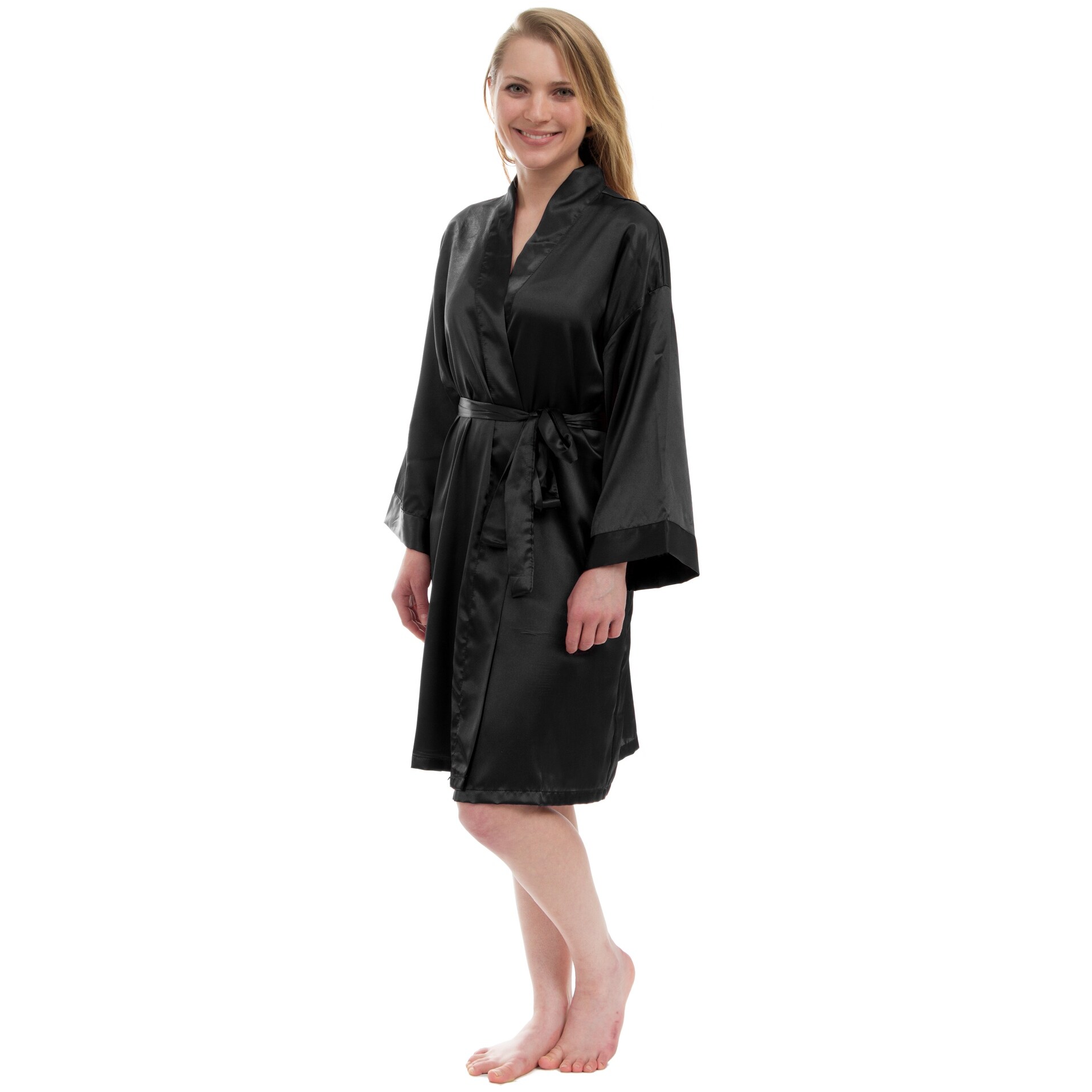 Satin store bathrobe womens