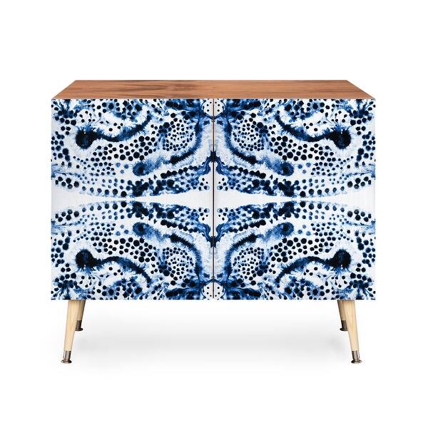 slide 1 of 18, Deny Designs Symmetric Blue Swirl Credenza