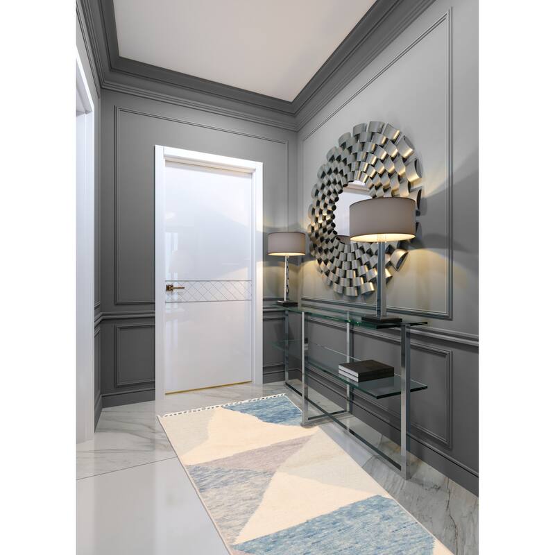 ECARPETGALLERY Hand-knotted Pak Finest Marrakesh Cream Wool Rug - 2'9 x 11'9