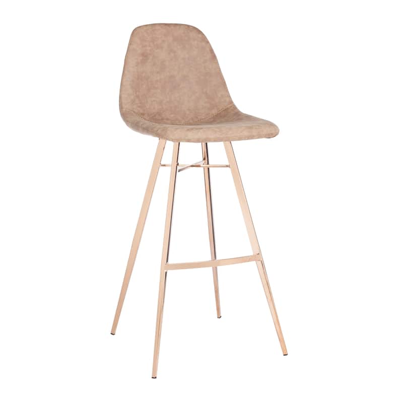 SAFAVIEH Utako -29 Inch Brown/ Copper Bar Stool - 18.5" x 20" x 43" - 19Wx19Dx43H