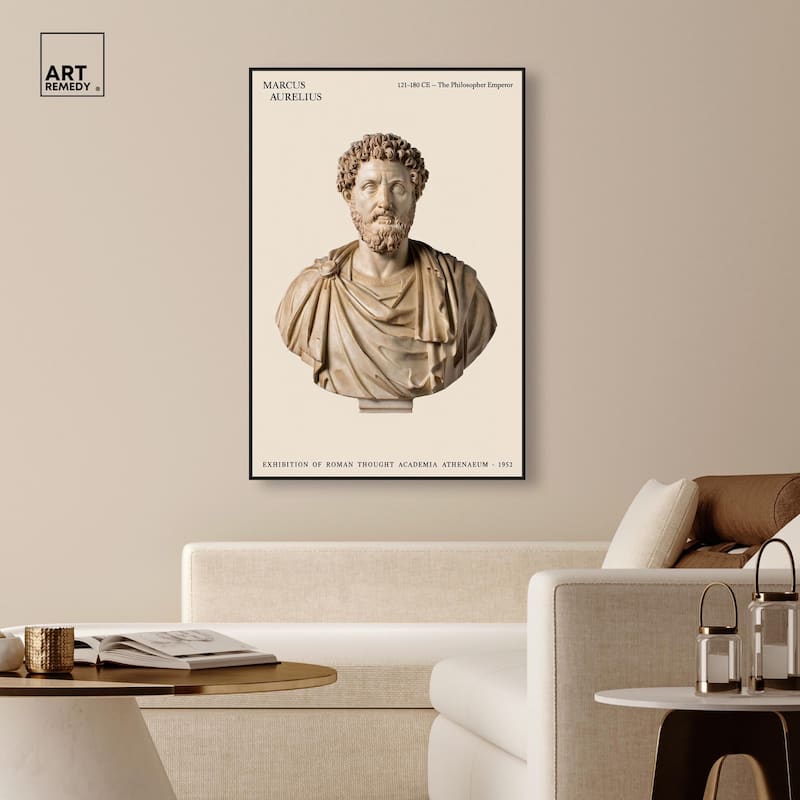 Philosopher Emperor's Gaze Canvas by Art Remedy