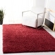 preview thumbnail 12 of 123, SAFAVIEH August Shag Veroana Solid 1.5-inch Thick Rug 3' x 5' - Red - Rectangle