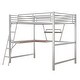 preview thumbnail 11 of 15, Full Size Loft Metal&MDF Bed with Desk and Shelf