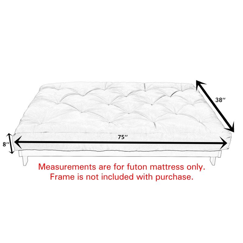 Sorra Home Corded Linen Texture Daybed Mattress (Mattress Only)