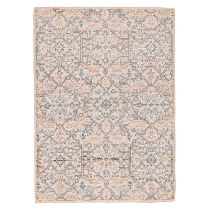 ECARPETGALLERY Hand-knotted Tangier Taupe Wool Rug - 5'6 x 7'6