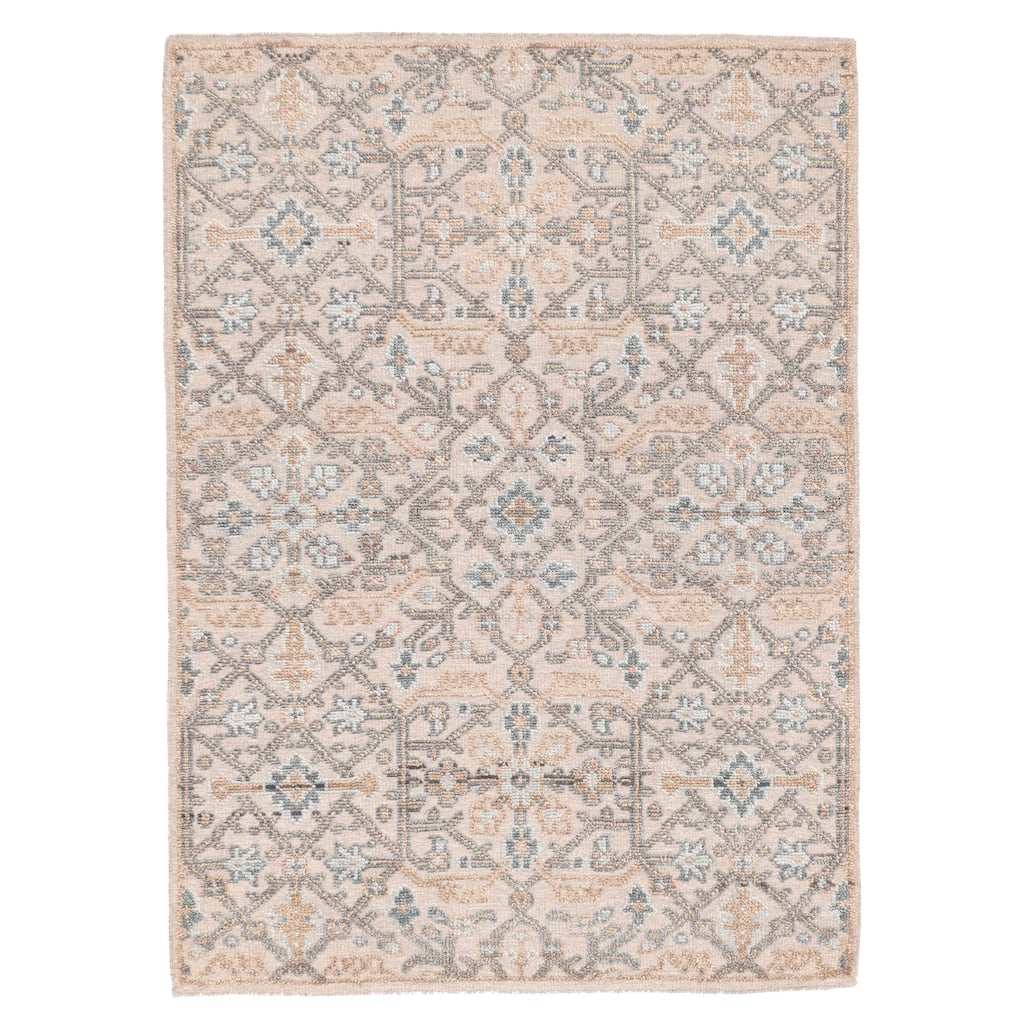 ECARPETGALLERY Hand-knotted Tangier Taupe Wool Rug - 5'6 x 7'6