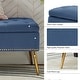 preview thumbnail 44 of 137, HULALA HOME Neptunus Modern 45.5" W Velvet Bedroom Storage Bench for End of Bed with Nailhead Trim