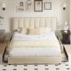preview thumbnail 89 of 123, Javlergo Bed Frame with Storage Drawers Upholstered Platform Bed Frame with Adjustable Headboard