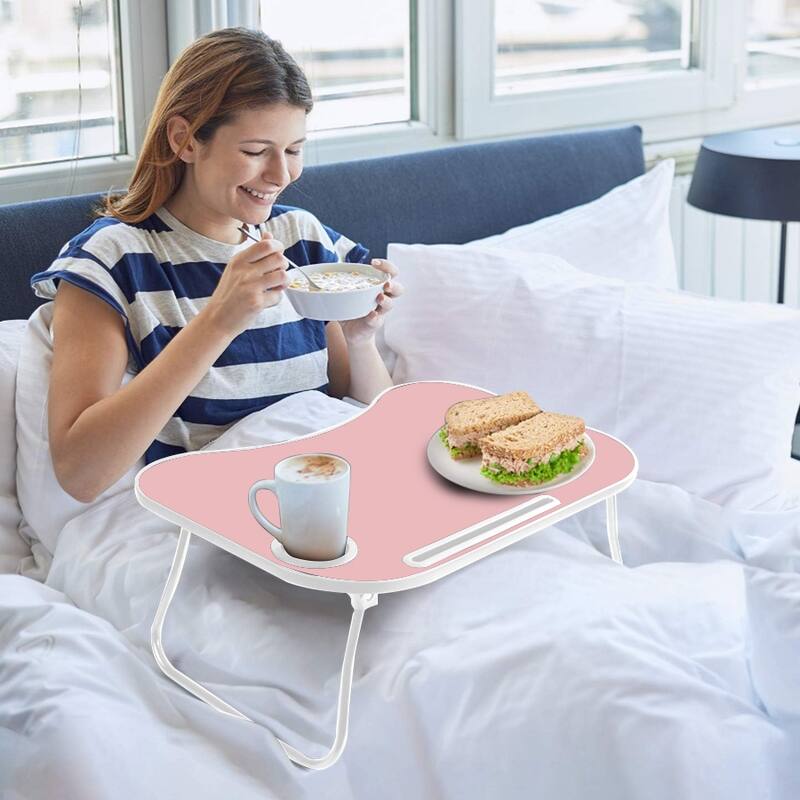 Laptop Stand for Bed Foldable Table with Cup Holder Bed Desk for Laptop,Drinks, Snacks
