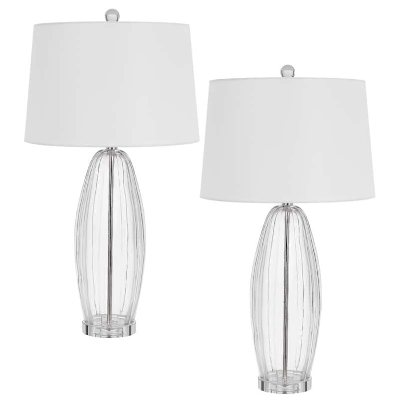 Raisio 30" Height Clear Glass Table Lamp - One Size