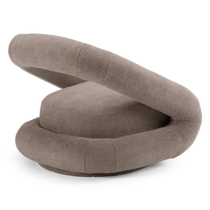 Divani Casa Tony Modern Brown Fabric Swivel Accent Chair