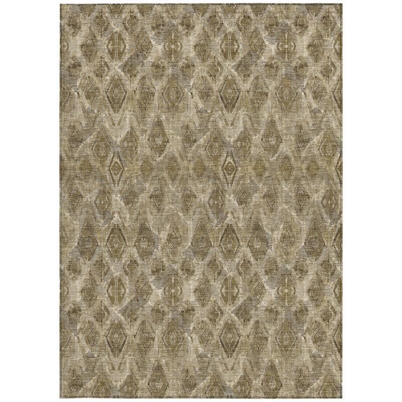 HomeRoots Geometric Traditional Rectangle Outdoor Rug