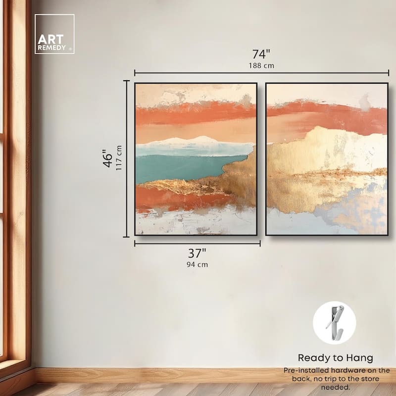 Earthy Glow I Canvas Set of 2 by Art Remedy