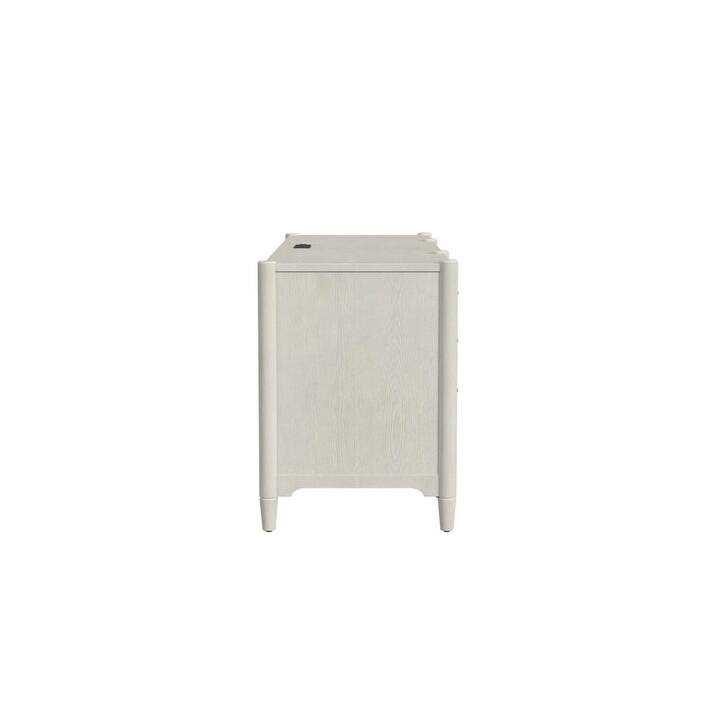 Modern Wood Desk, Office Storage, Writing Table, Fully Assembled, White