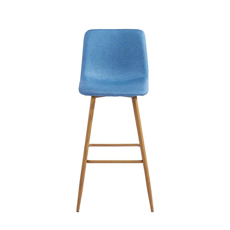 Porthos Home Eila Bar Stools Set of 2, Fabric Upholstery, Metal Legs