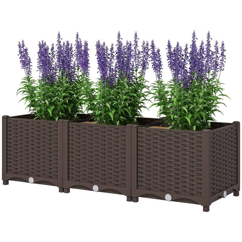 Plastic Garden Bed with Drainage Holes for Indoor and Outdoor Use