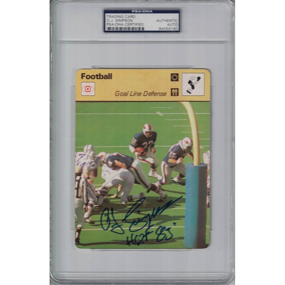 Shop Oj Simpson Buffalo Bills 1978 Sportscaster Card 3617 Psa Slab