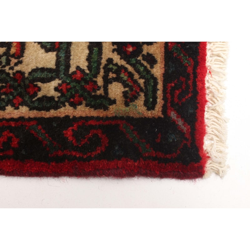 ECARPETGALLERY Hand-knotted Andelz Red Wool Rug - 3'5 x 4'11