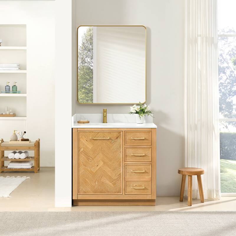 Jakarta Bath Vanity with Quartz Stone Top without Mirror