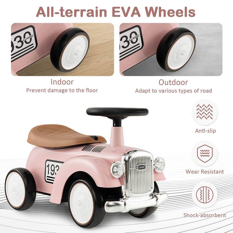 Gymax Retro Kids Ride-on Toy Kids Sit to Stand Vehicle with Working