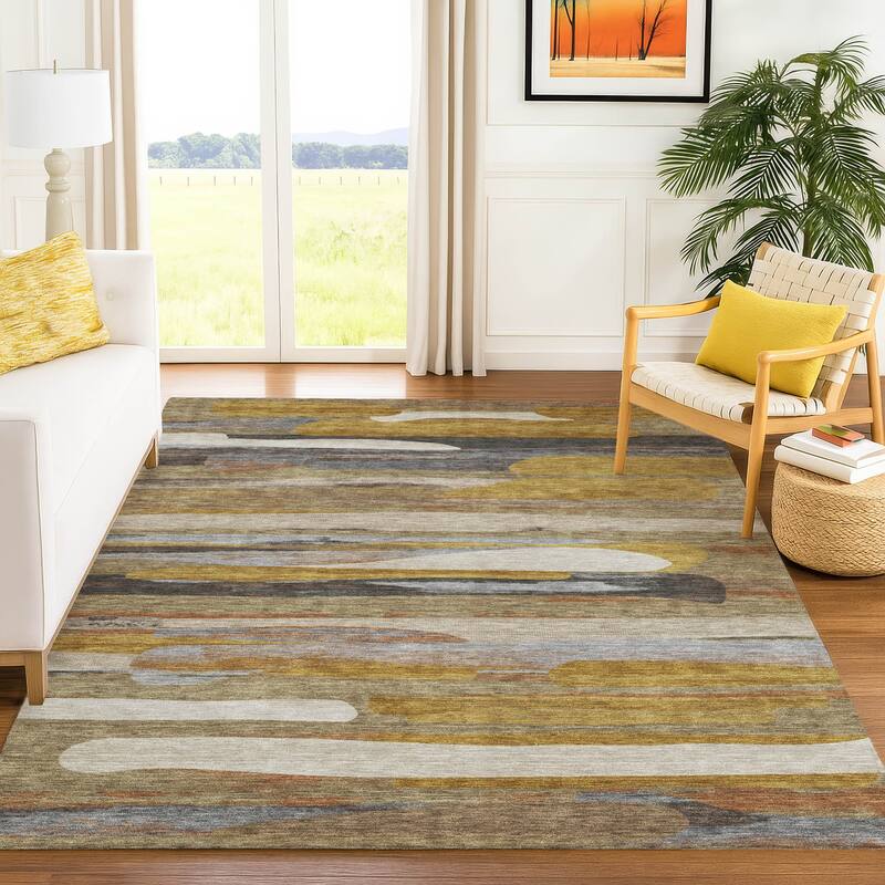 Machine Washable Indoor/ Outdoor Casual Merriam Chantille Rug