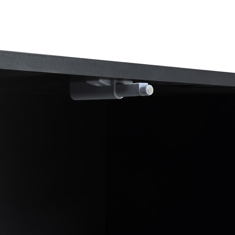 Wood Storage TV Stand with Open Shelves, Sliding Door TV Console w/ 2 Drawers, LED Entertainment Center for TVs Up to 100"
