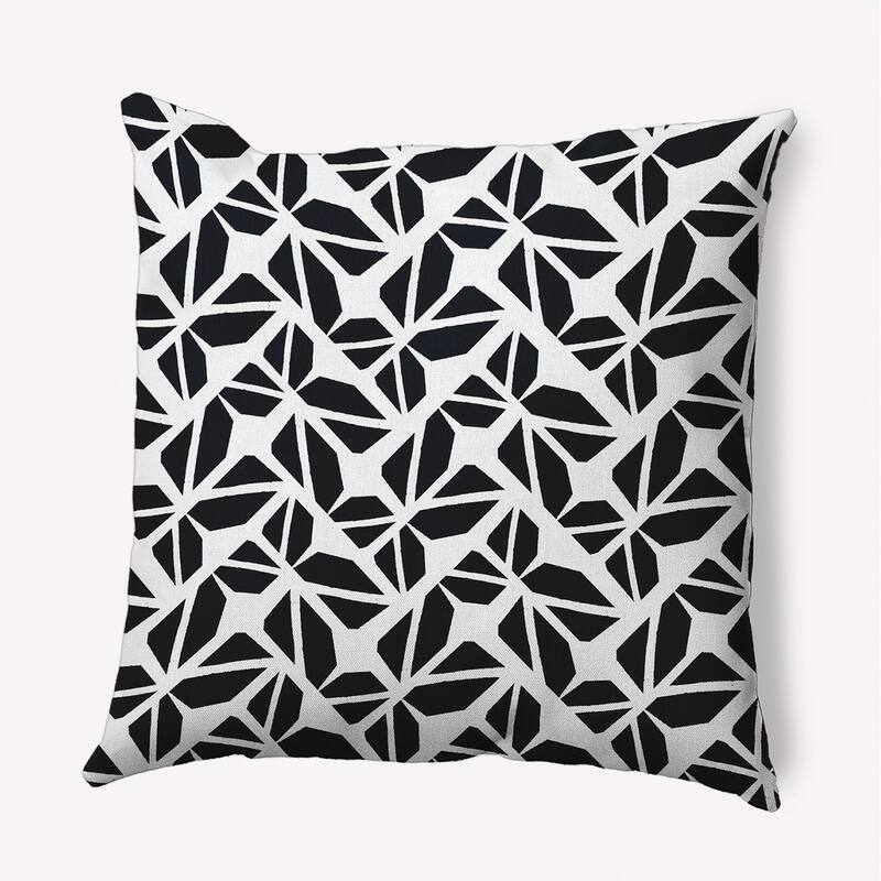 Kaleidoscope Graffiti Accent Pillow - Black - 18" x 18"
