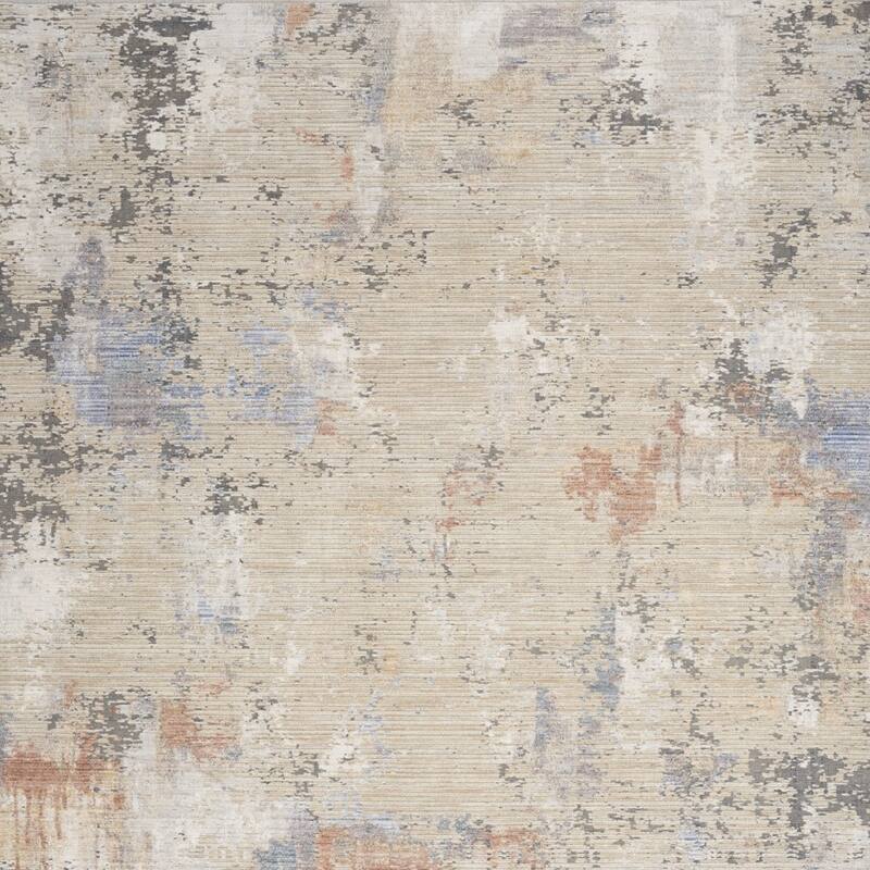 Power Loomed Abstract Modern Stain Resistant with Fringe Area Rug - 120' X '94' X '0.25