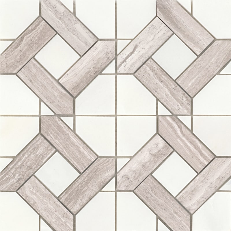 Emser Tile Alluro - 12" x 12" Square Basketweave Mosaic Wall Tile -
