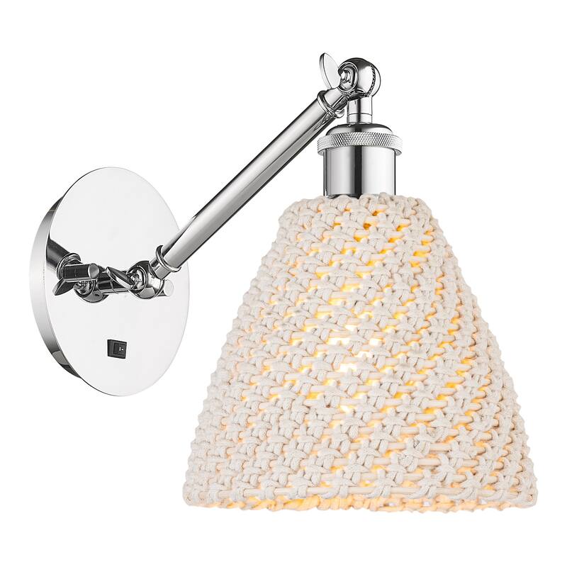 Innovations Lighting 317-1W-10-8 Bristol Natural Sconce Bristol - Polished Chrome / Natural