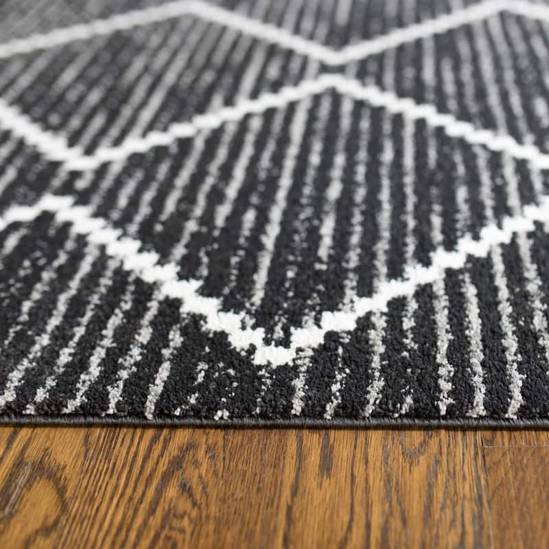 Oscar Modern Geometric Chevron Area Rug