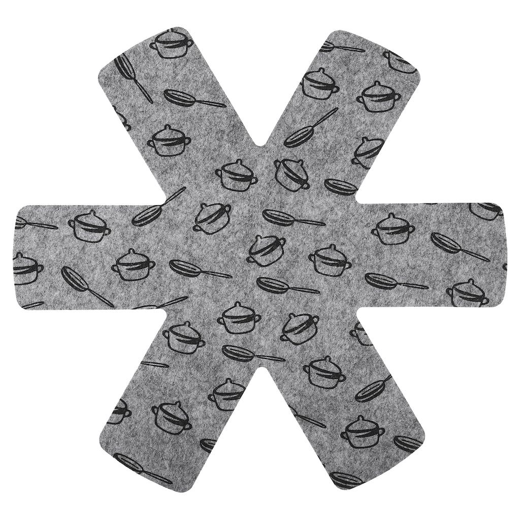 Pot and Pan Protectors, 6pcs 380mm Pot Separator for Stacking, Gray