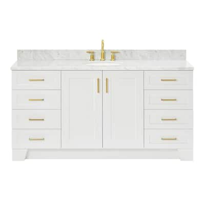 Ariel Q067SCW2OVO Taylor 67" Free Standing Single Basin Vanity Set