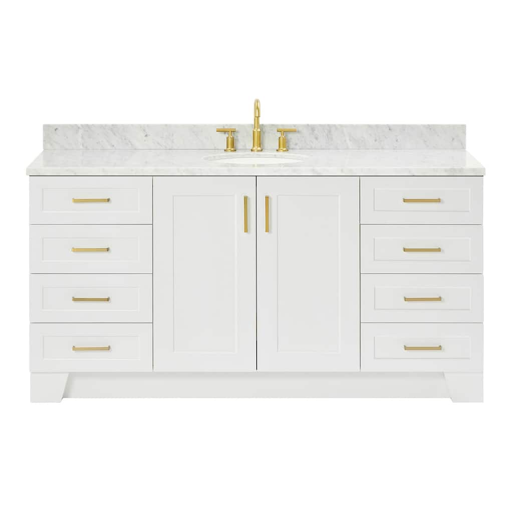 Ariel Q067SCW2OVO Taylor 67" Free Standing Single Basin Vanity Set