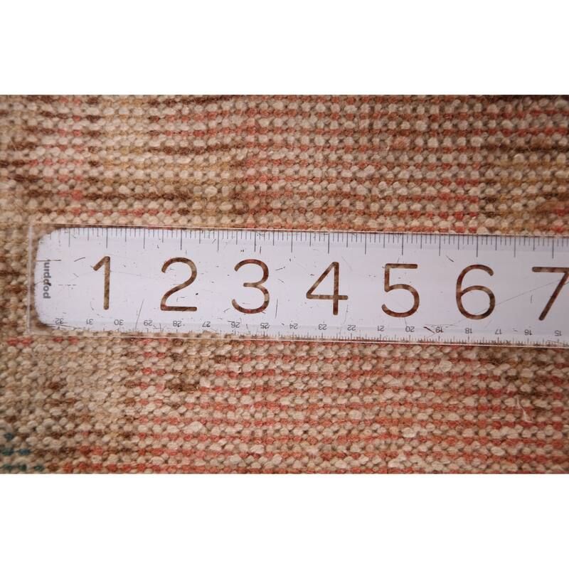 Hand Knotted Oriental 100% Wool Carpet Transitional Tribal Peach Anatolian Area Rug - 2' 10'' X 1' 6''