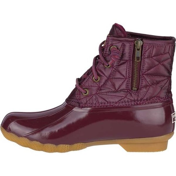 Saltwater Duck Boot Wine Quilted Nylon 