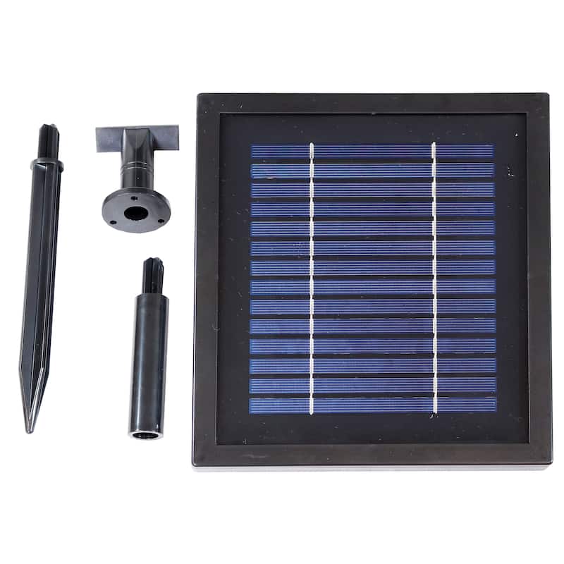 Sunnydaze 2-Tier Solar Outdoor Water Fountain with Battery Backup - 35-Inch