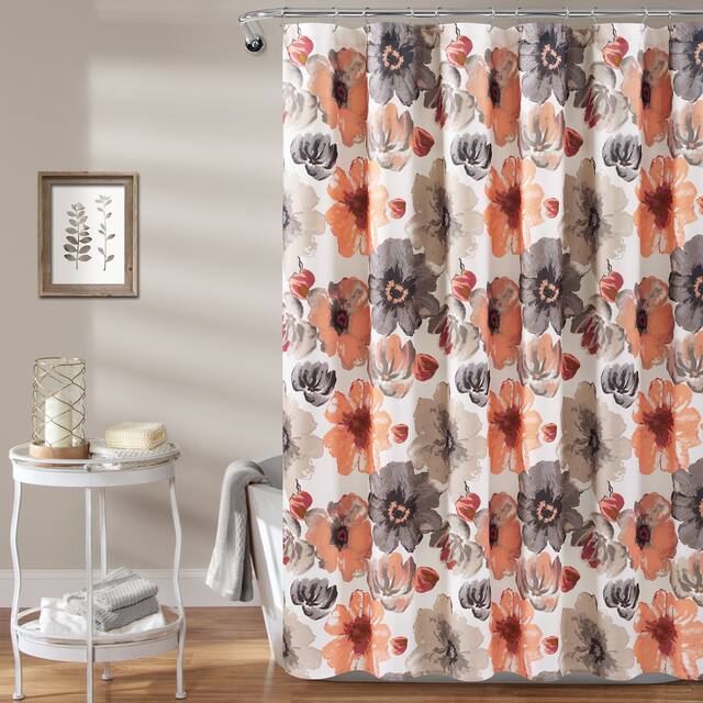 The Gray Barn Dogwood Shower Curtain - Coral/Gray - 72" x 72"