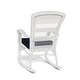 Portside Coastal White Resin Wicker Rocking Chair with Cushion - Bed ...