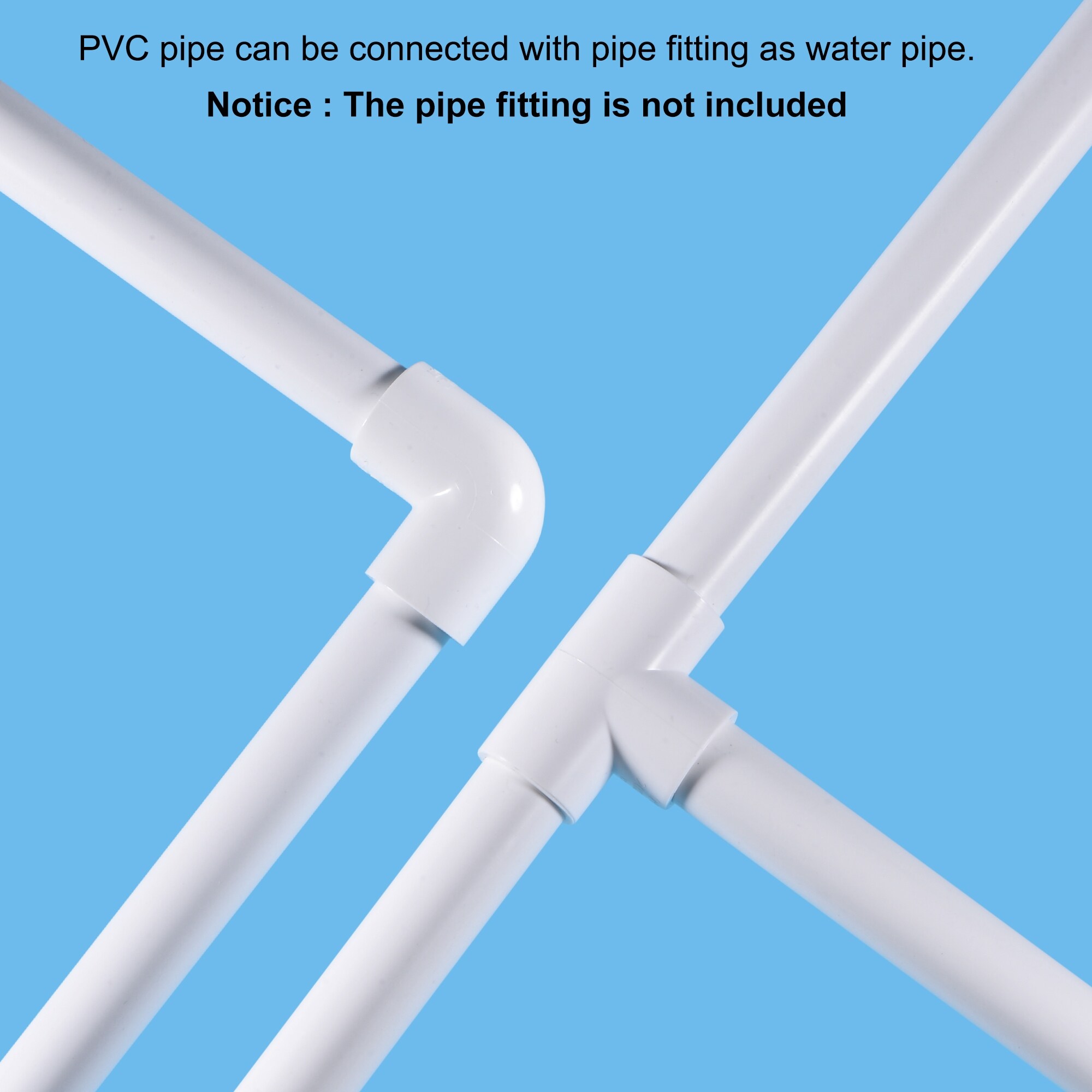 PVC Pipe Round Rigid Plastic Tube 500mm White for Water Pipe ...