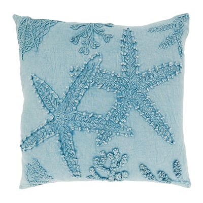 Aquatic Dreams Stonewashed Starfish Throw Pillow