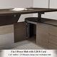 preview thumbnail 6 of 16, WESOME Reversible L-Shaped Adjustable Height Executive Standing Desk with Oval Storage Cabinet