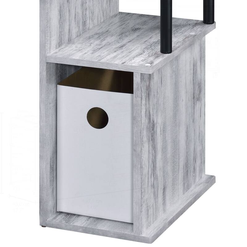 Versatile Metal and Wood Computer Desk with Integrated Storage Options