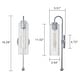preview thumbnail 5 of 20, 19.53" Single Wall Sconce with Glass Cylinder Shade - W3.54"