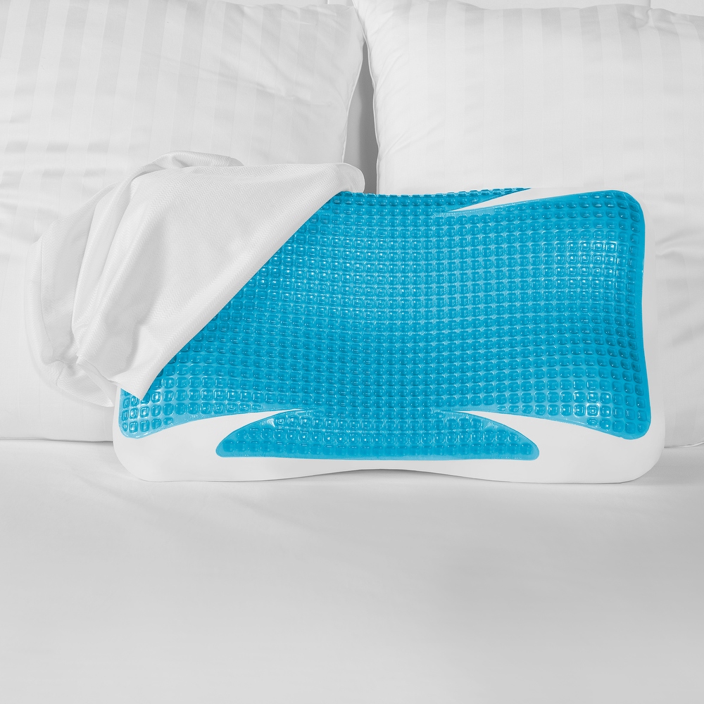 SensorPEDIC GelMAX Cooling Luxury Memory Foam Bed Pillow - White