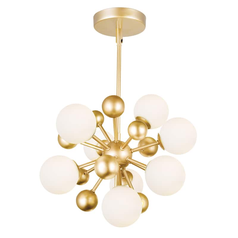 Element 8 Light Chandelier With Sun Gold Finish - Sun Gold - Sun Gold