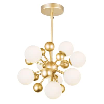Element 8 Light Chandelier With Sun Gold Finish - Sun Gold