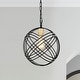 preview thumbnail 1 of 9, Jaipem 12 Inch Modern Matte Black Crystal Pendant Ceiling Light